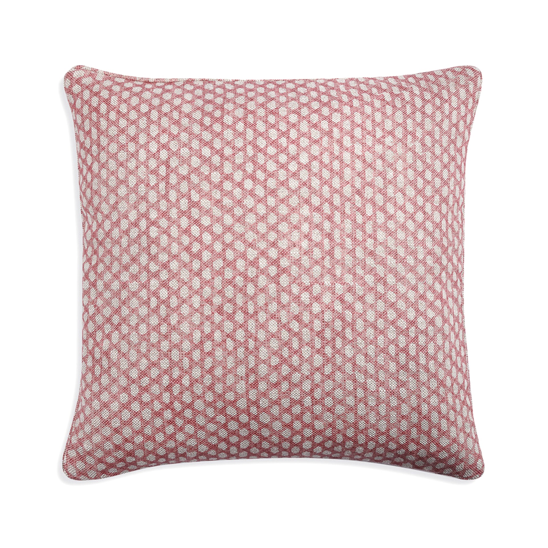 Square Cushion in Pink Wicker