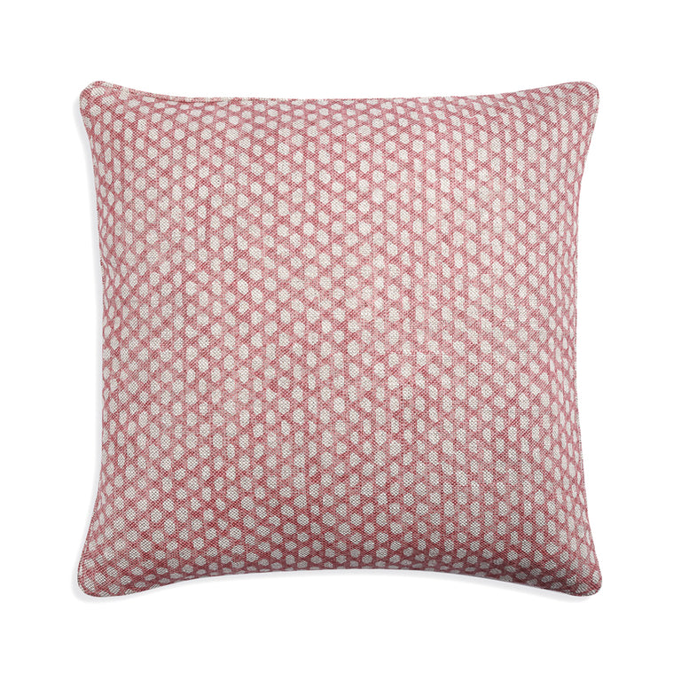 Square Cushion in Pink Wicker