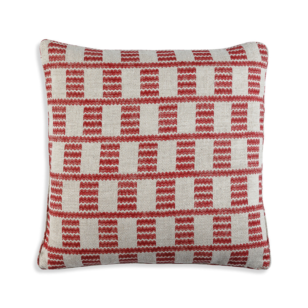 Square Cushion in Red Cove
