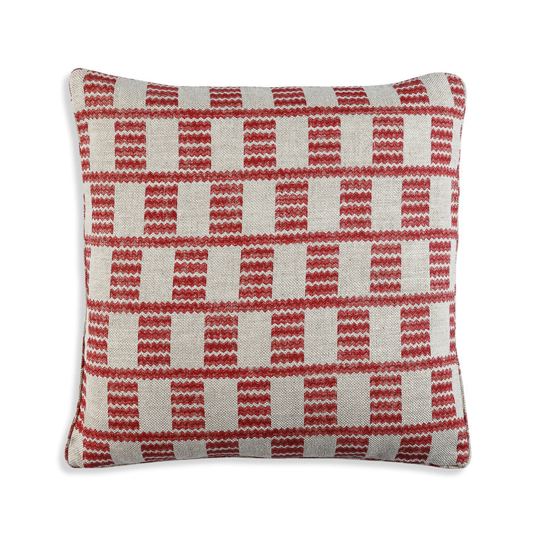 Square Cushion in Red Cove