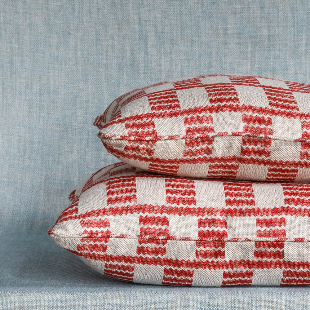 Square Cushion in Red Cove