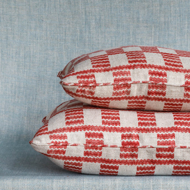 Square Cushion in Red Cove