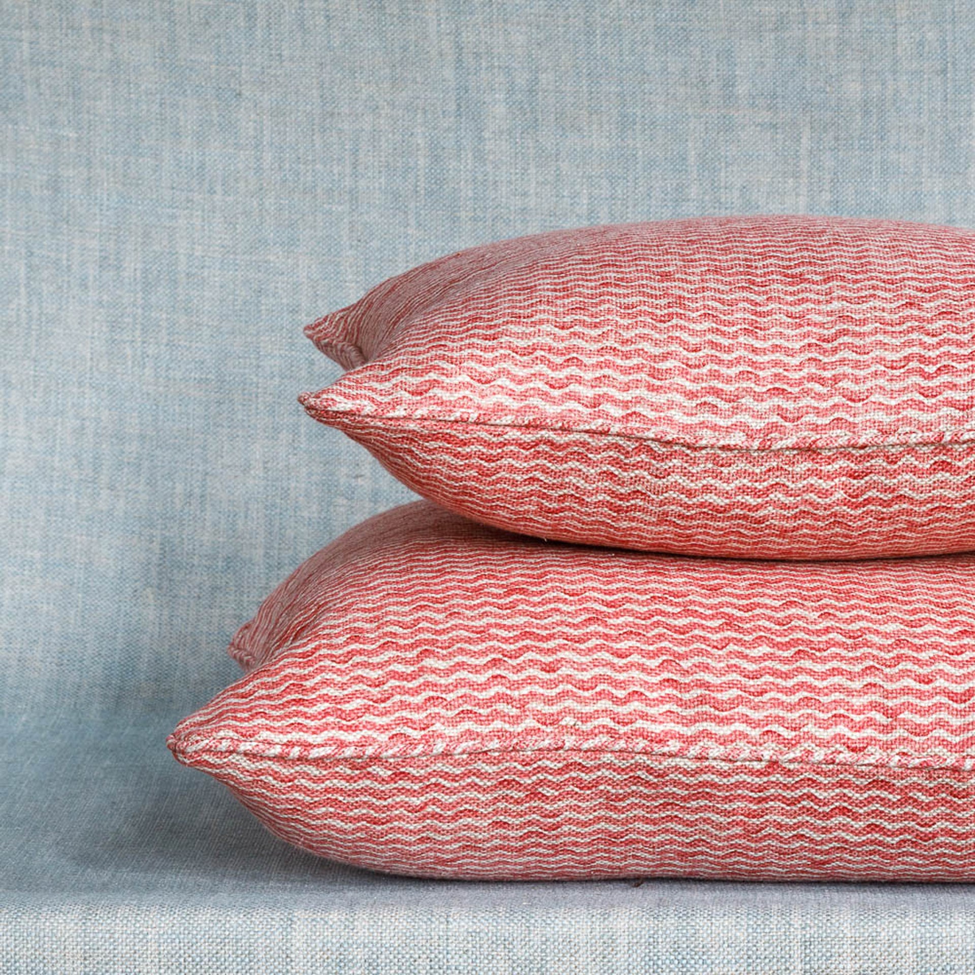Square Cushion in Red Popple