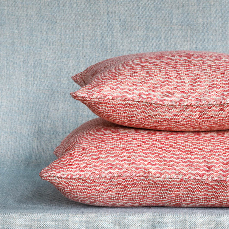 Square Cushion in Red Popple