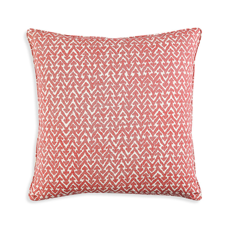 Square Cushion in Red Rabanna
