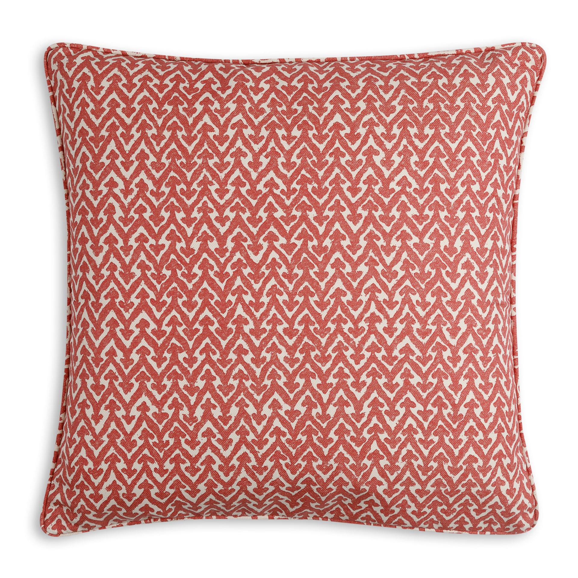 Square Outdoor Cushion in Red Rabanna