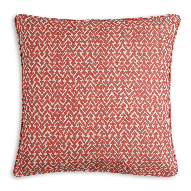 Square Outdoor Cushion in Red Rabanna