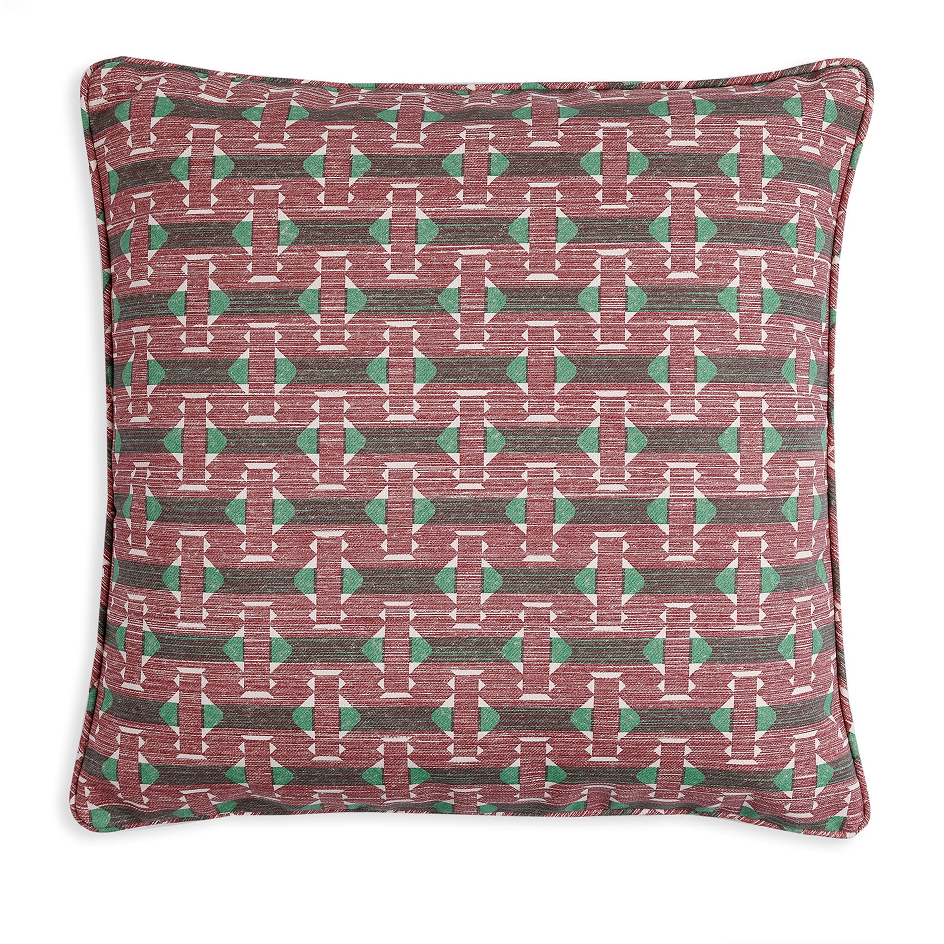 Square Outdoor Cushion in Red Sicily