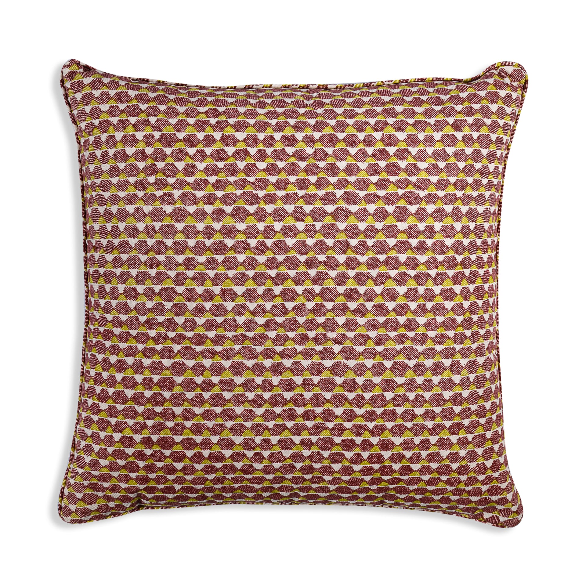 Square Cushion in Purple and Yellow Tara