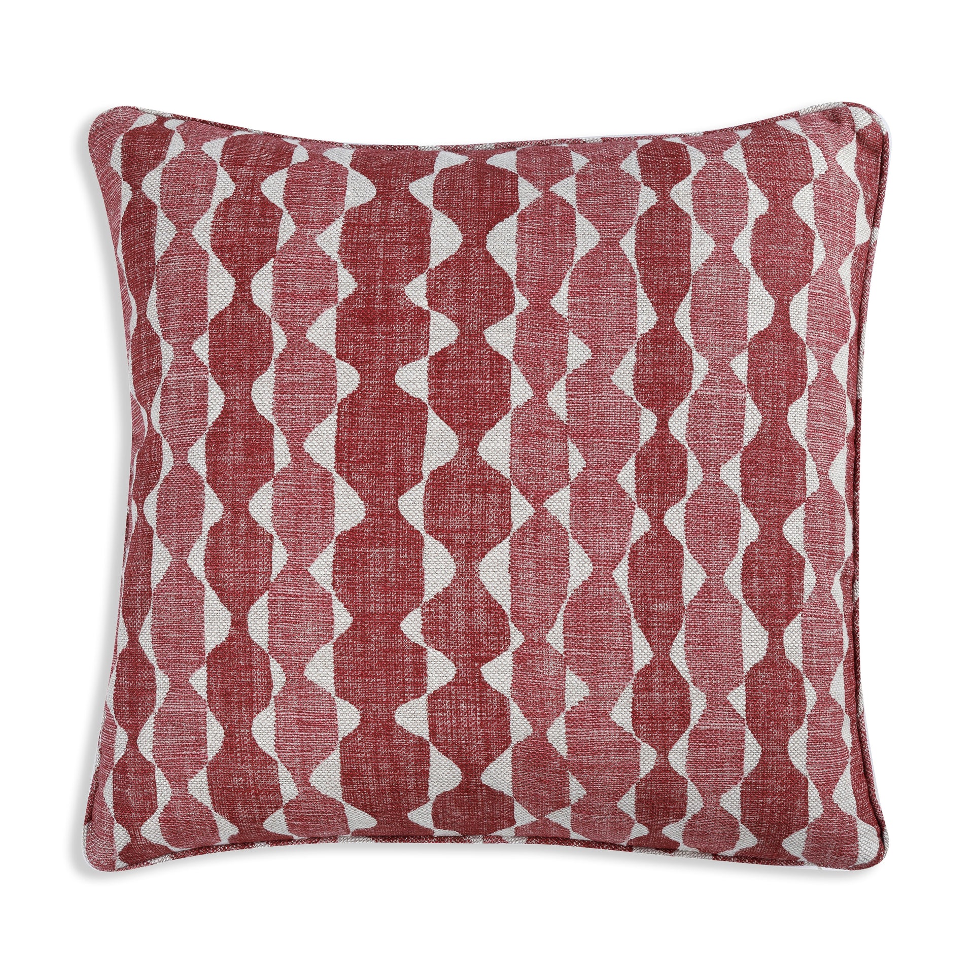 Square Cushion in Red Whittle