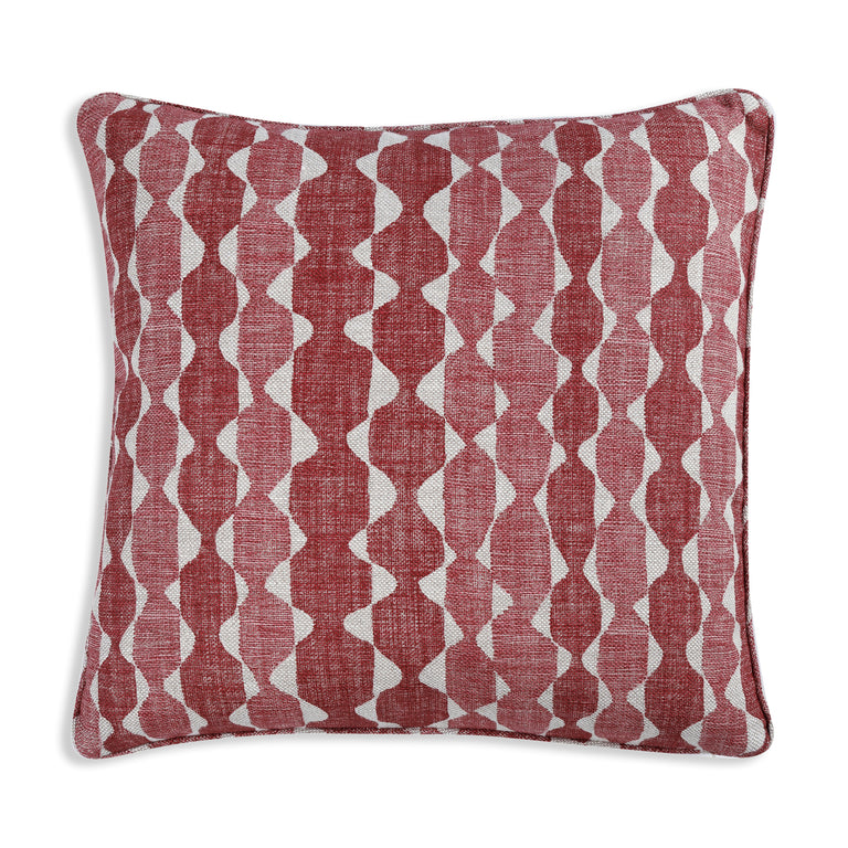 Square Cushion in Red Whittle