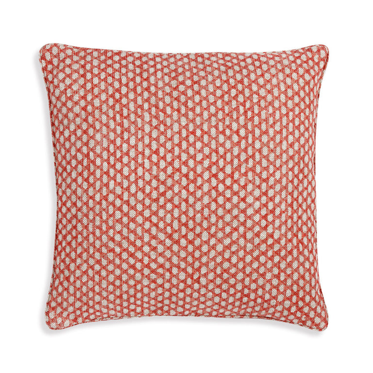 Square Cushion in Red Wicker