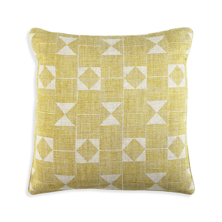 Square Cushion in Yellow Flag