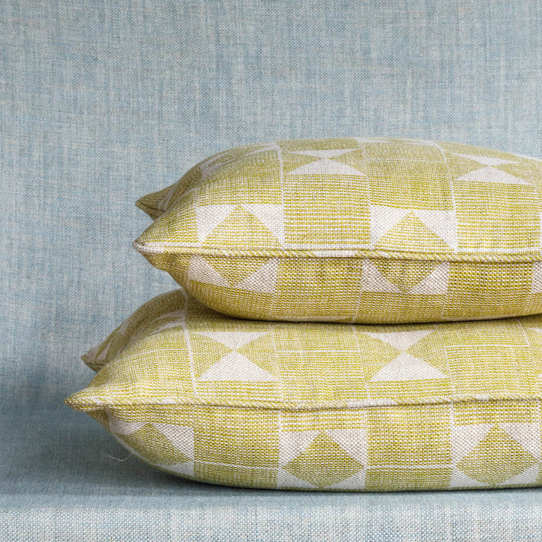 Square Cushion in Yellow Flag
