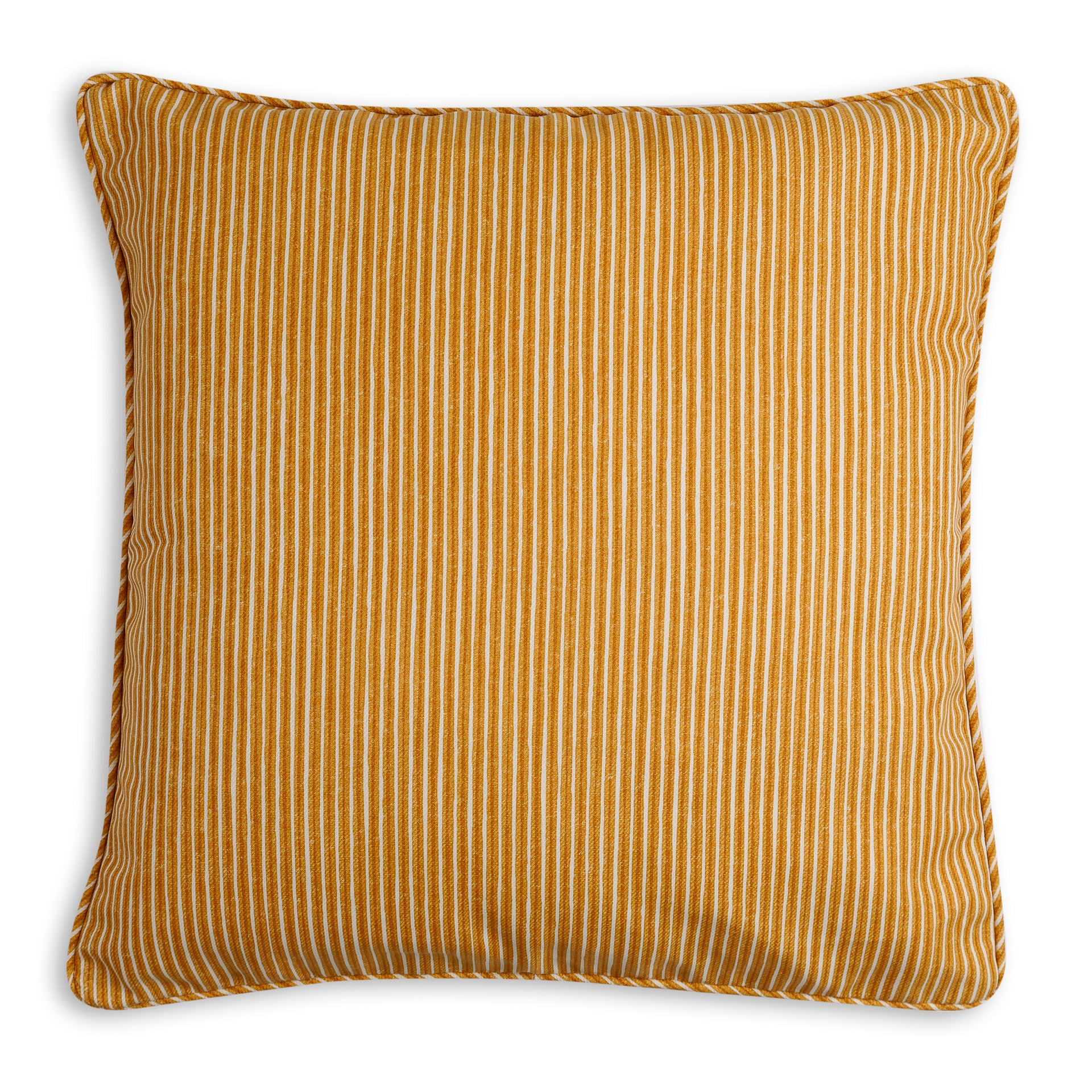 Square Outdoor Cushion in Yellow Poulton Stripe