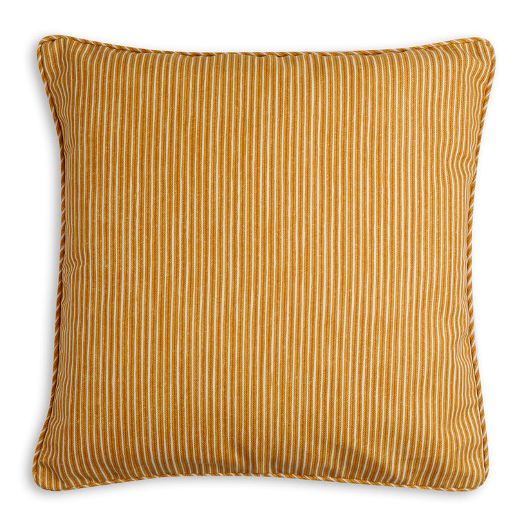 Square Outdoor Cushion in Yellow Poulton Stripe