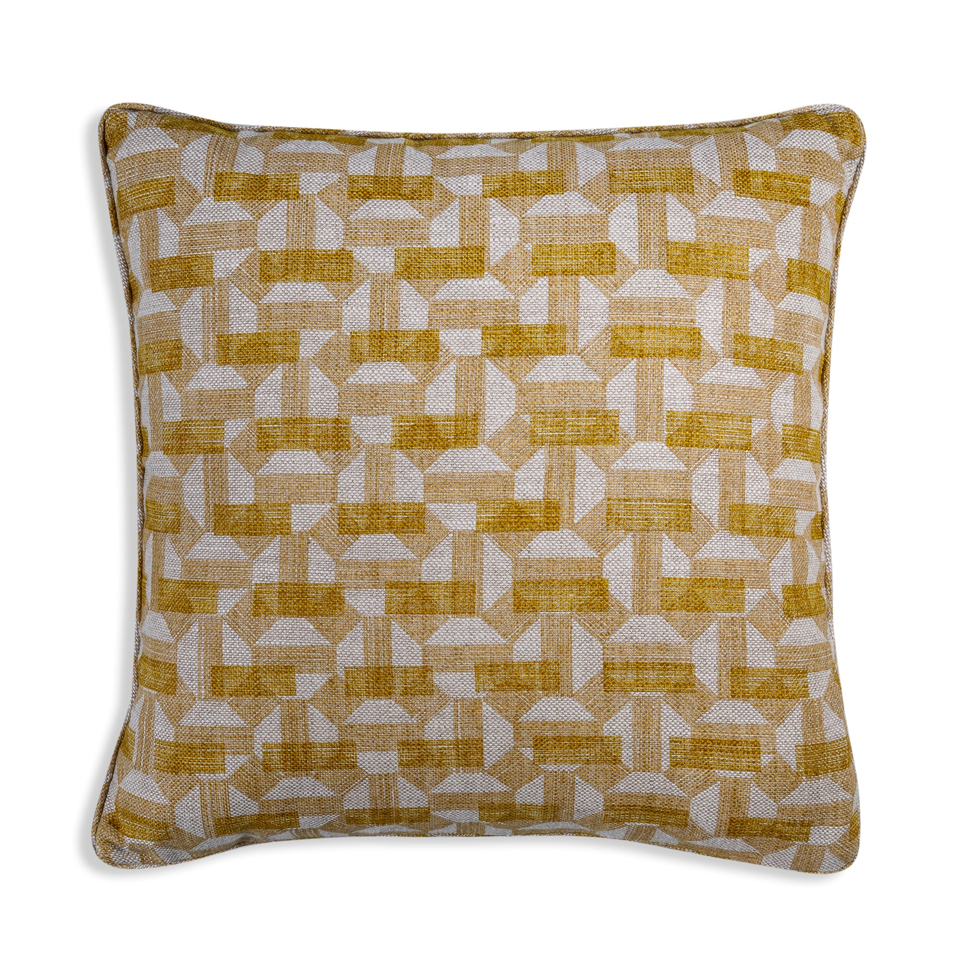 Square Cushion in Yellow Salina