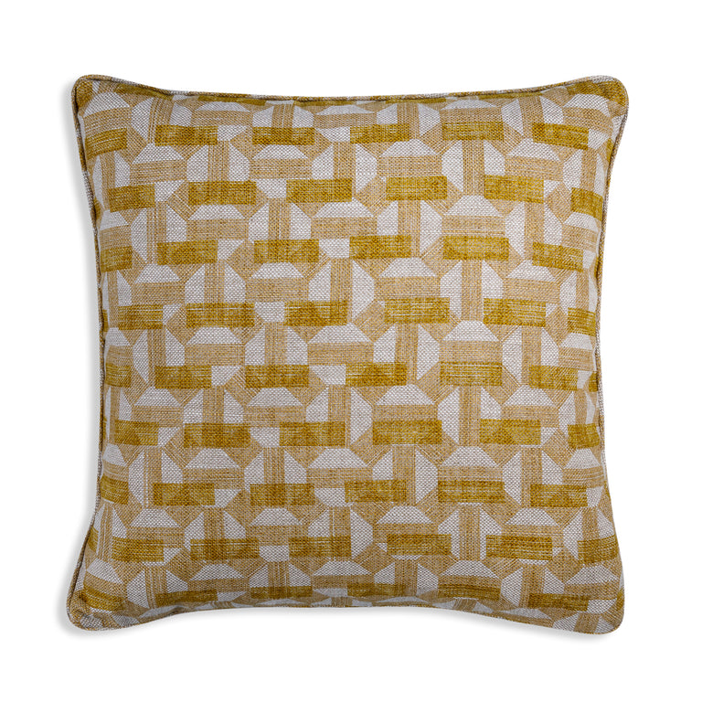Square Cushion in Yellow Salina
