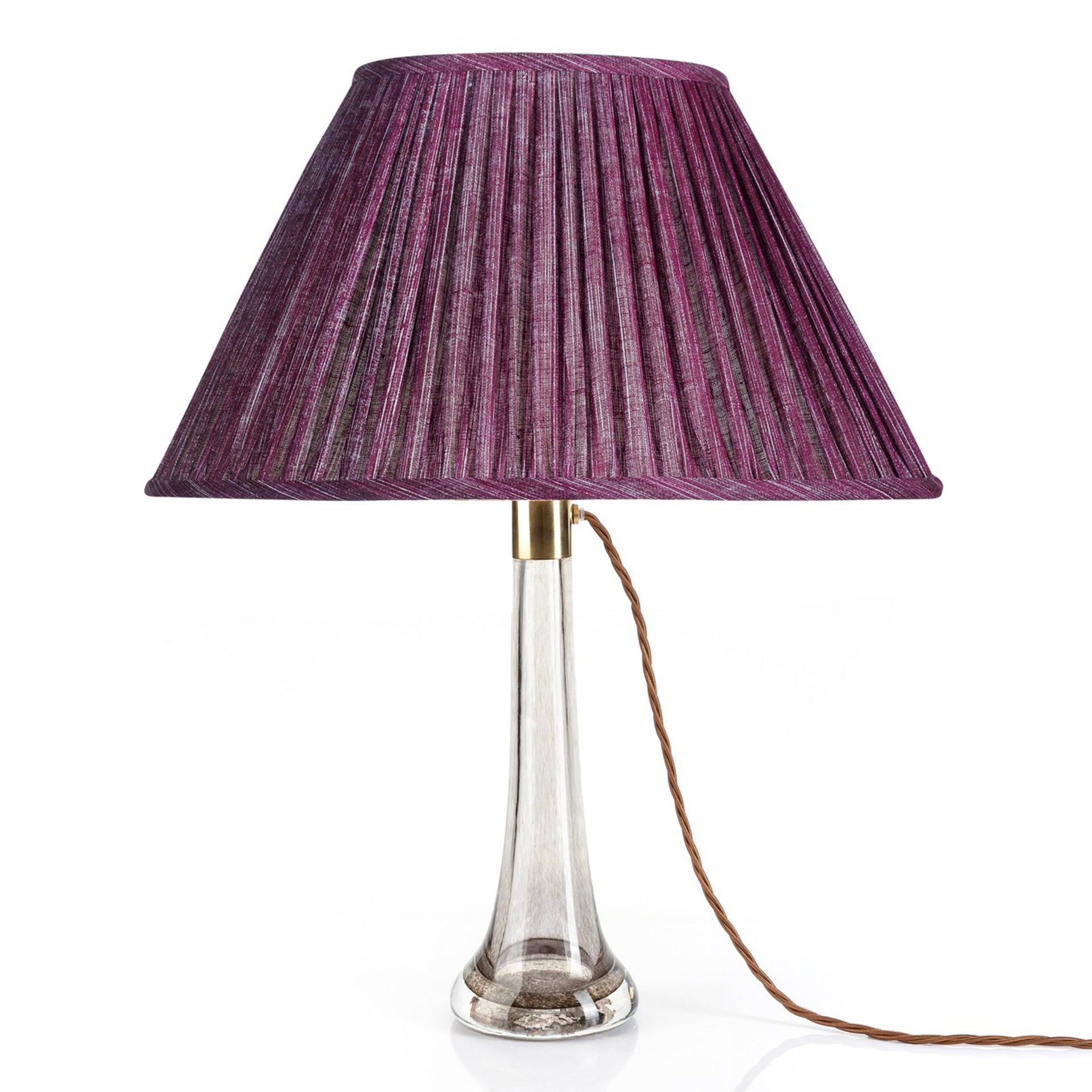 Oval Gathered Lampshade in Back To The Fuchsia