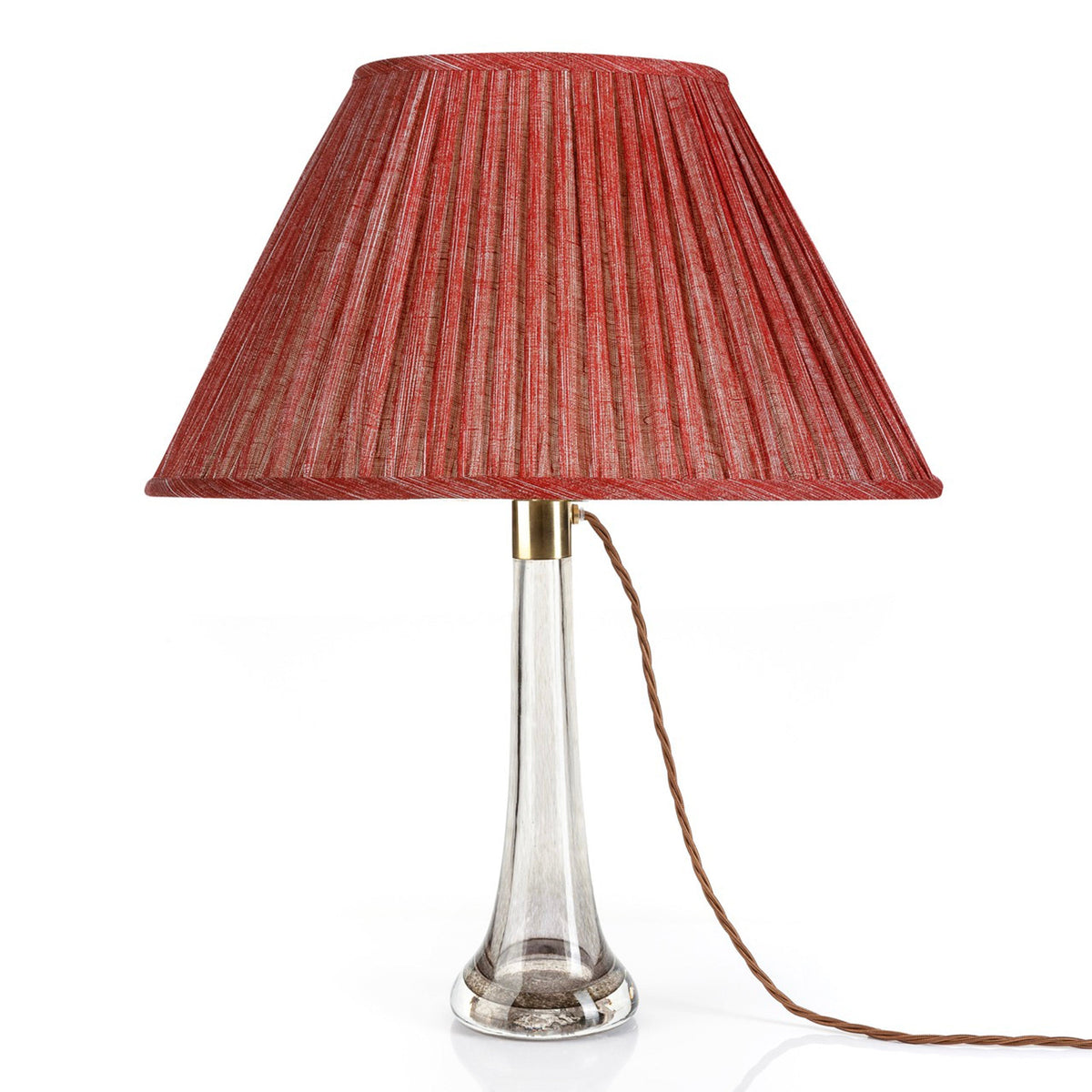 Oval Gathered Lampshade in Carpet Slipper