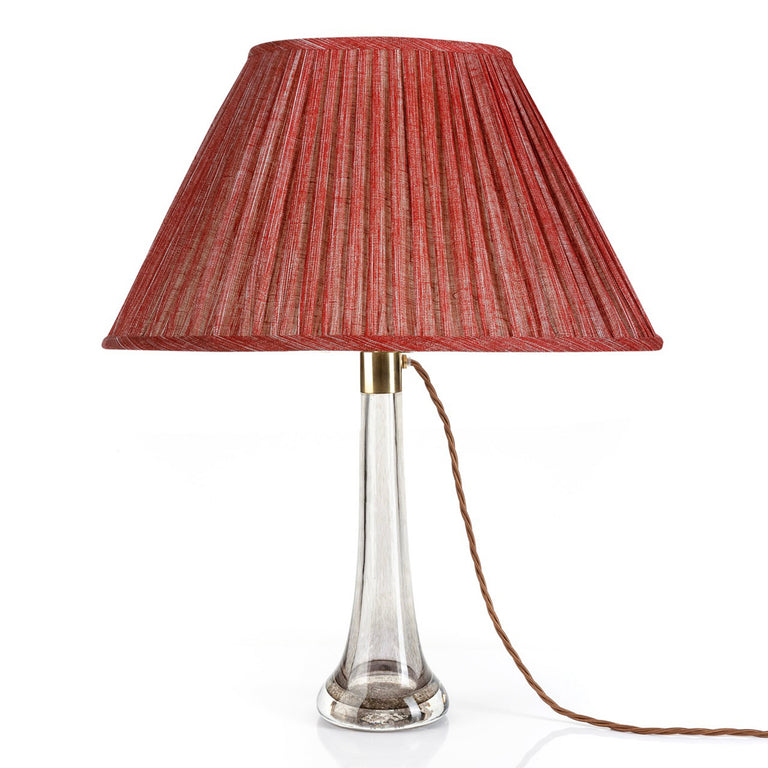 Oval Gathered Lampshade in Carpet Slipper