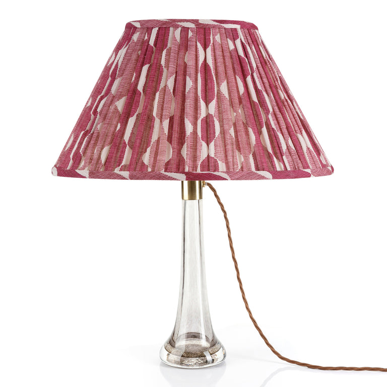 Oval Gathered Lampshade in Fuchsia Whittle