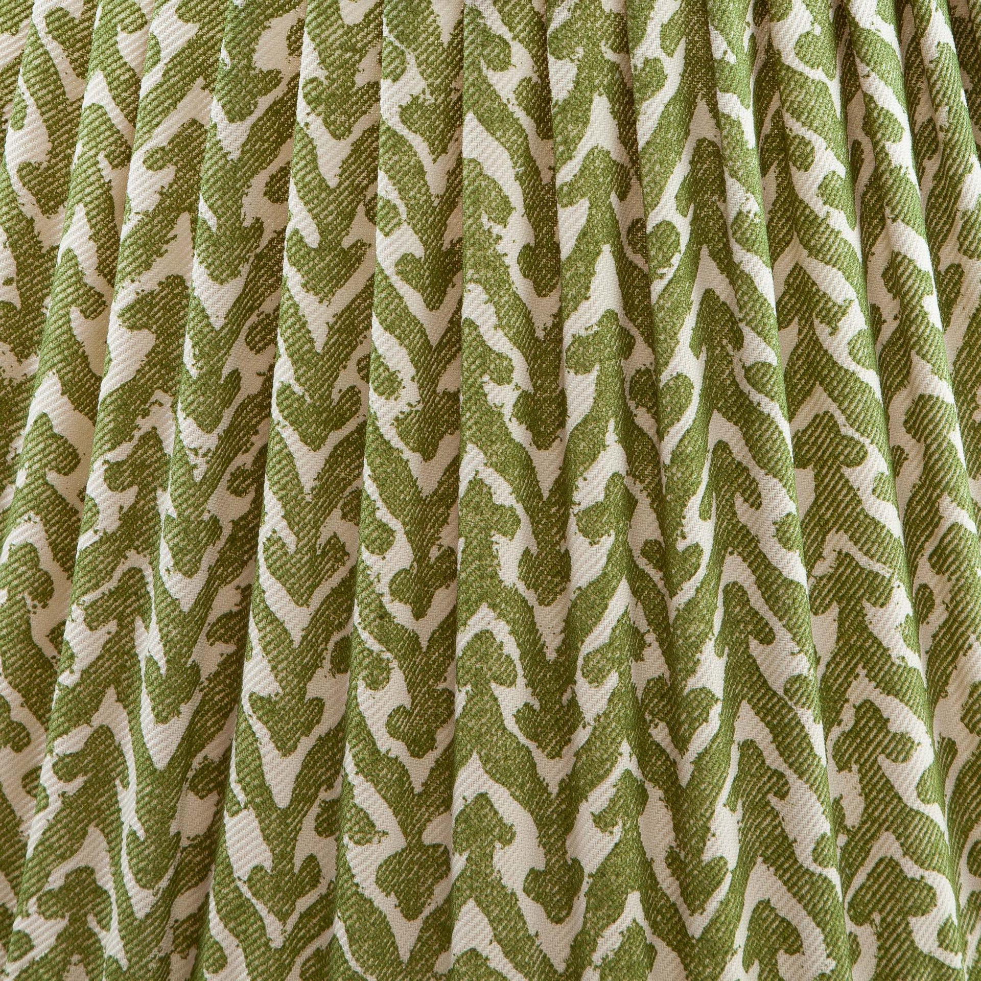 Oval Gathered Lampshade in Green Rabanna