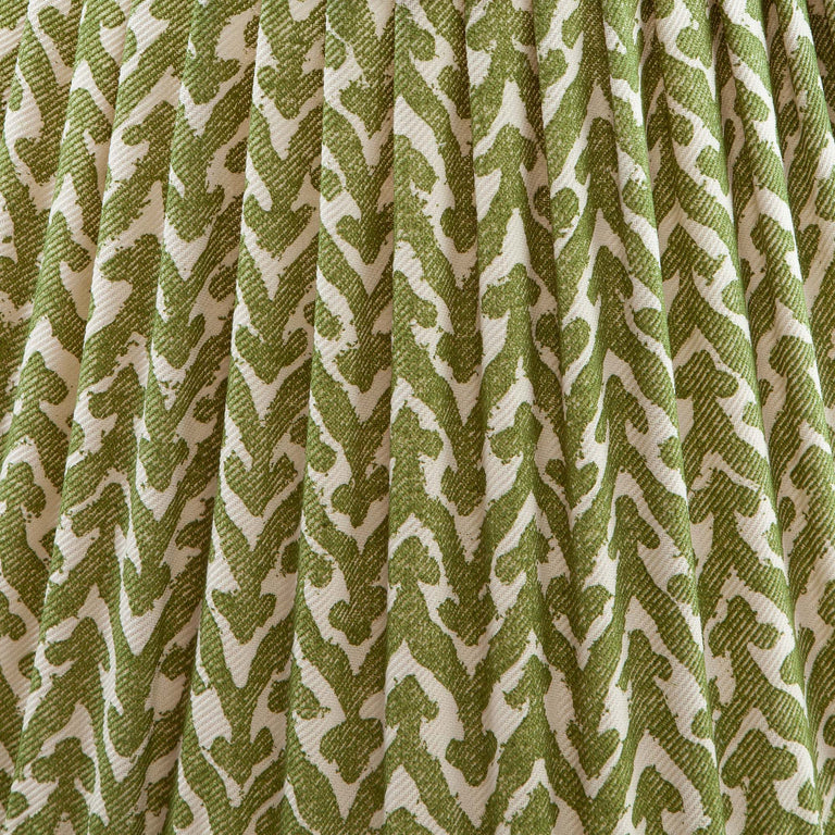 Oval Gathered Lampshade in Green Rabanna