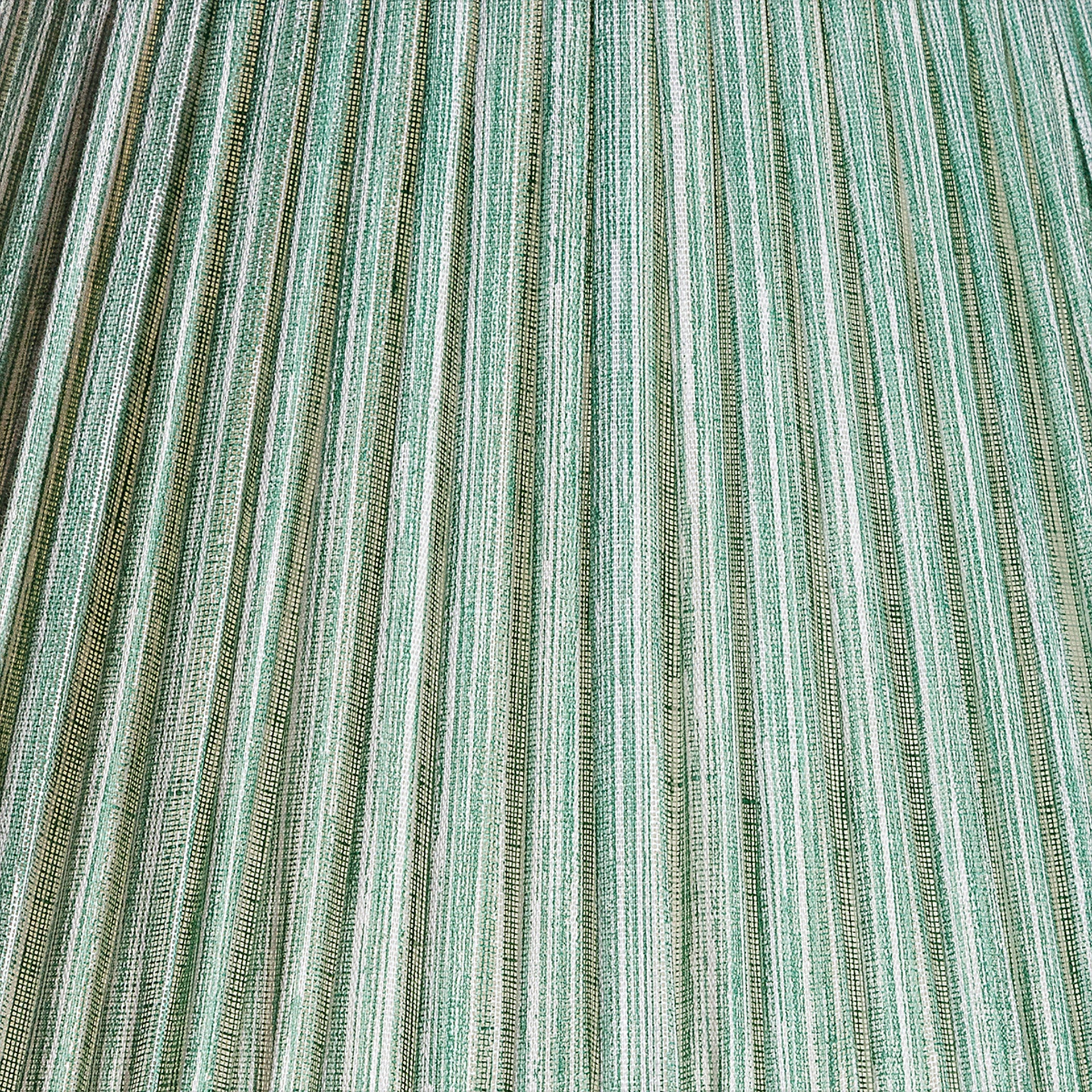 Oval Gathered Lampshade in Green Strié