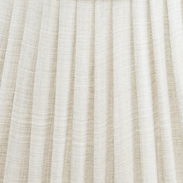 Oval Gathered Lampshade in Ivory Plain