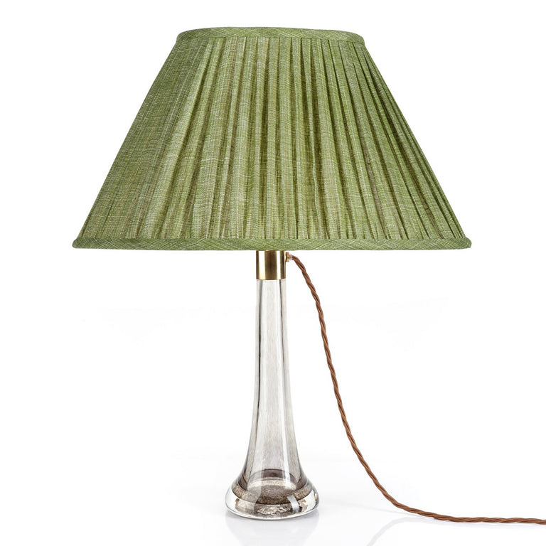 Oval Gathered Lampshade in Kintyre Green