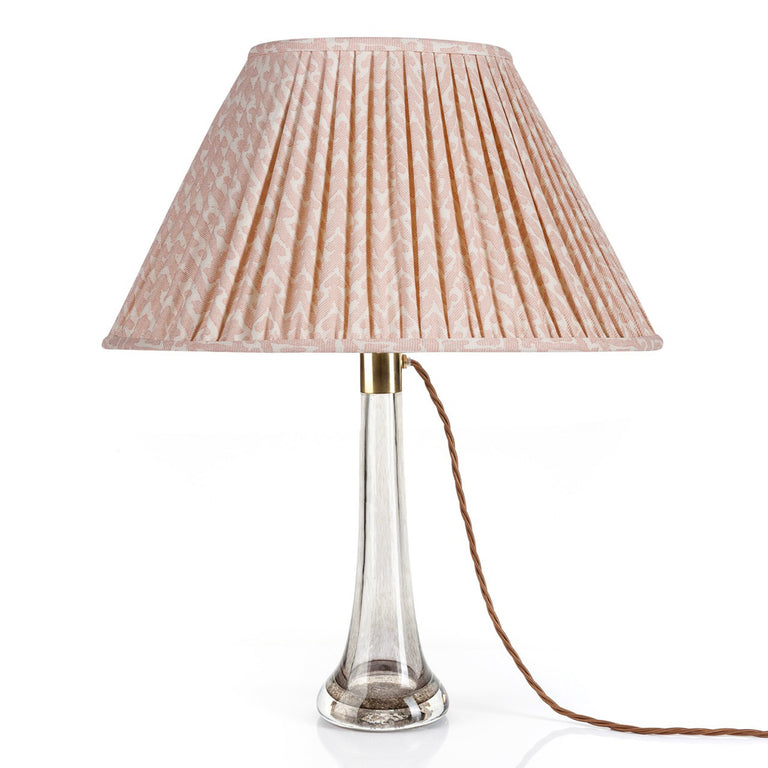Oval Gathered Lampshade in Light Pink Rabanna
