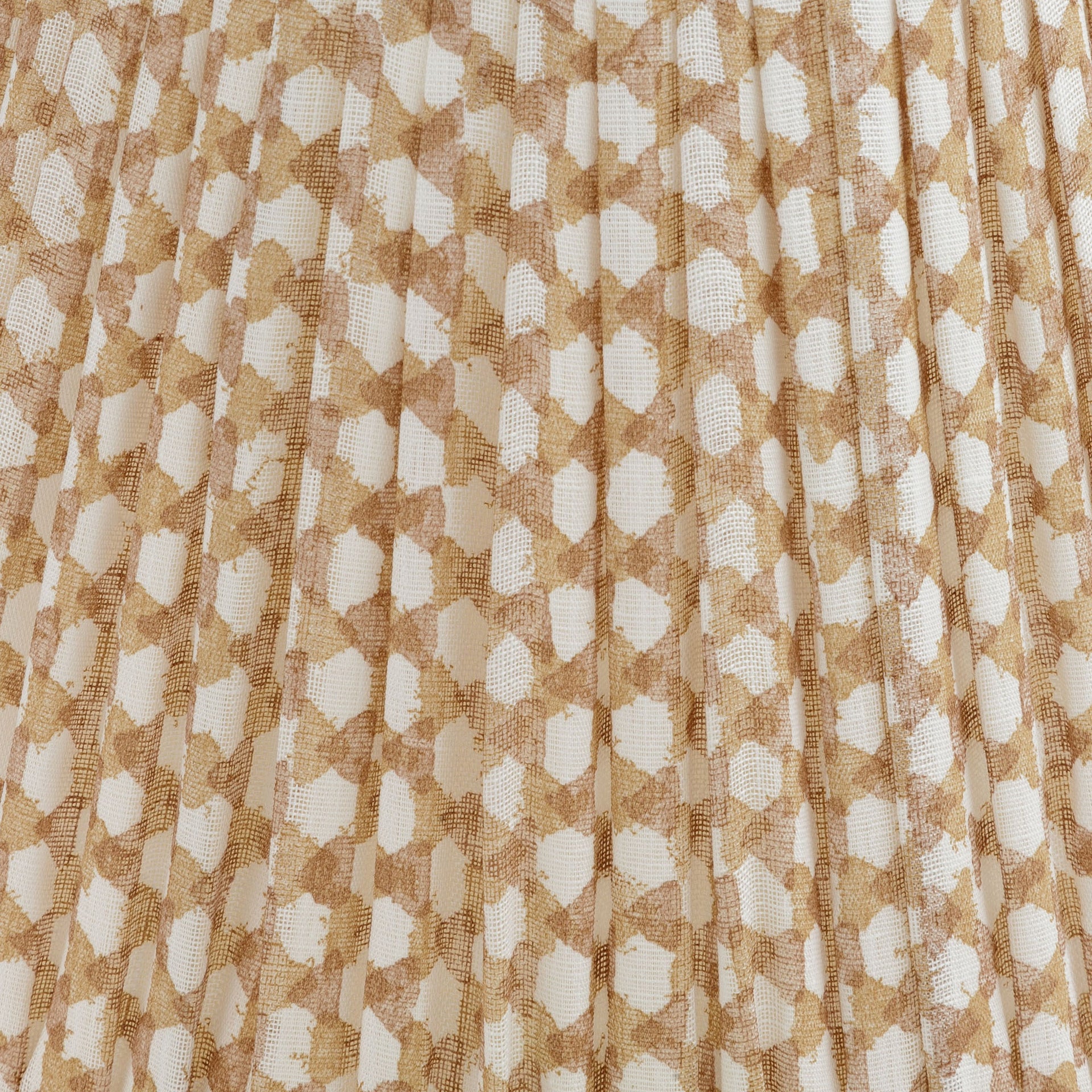 Oval Gathered Lampshade in Nut Brown Wicker