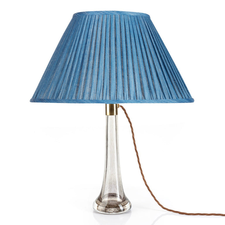Oval Gathered Lampshade in Sacre Bleu