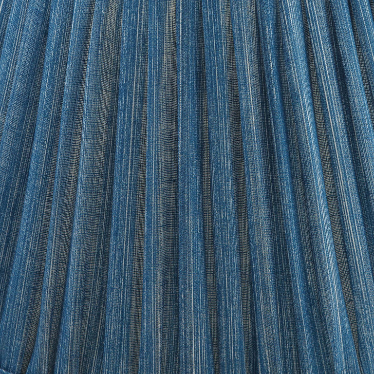Oval Gathered Lampshade in Sacre Bleu