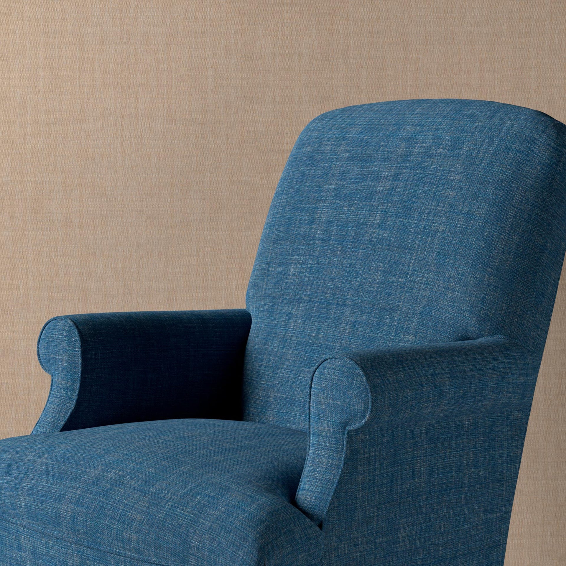 Plain Linen Fabric 034 - Sacre Bleu