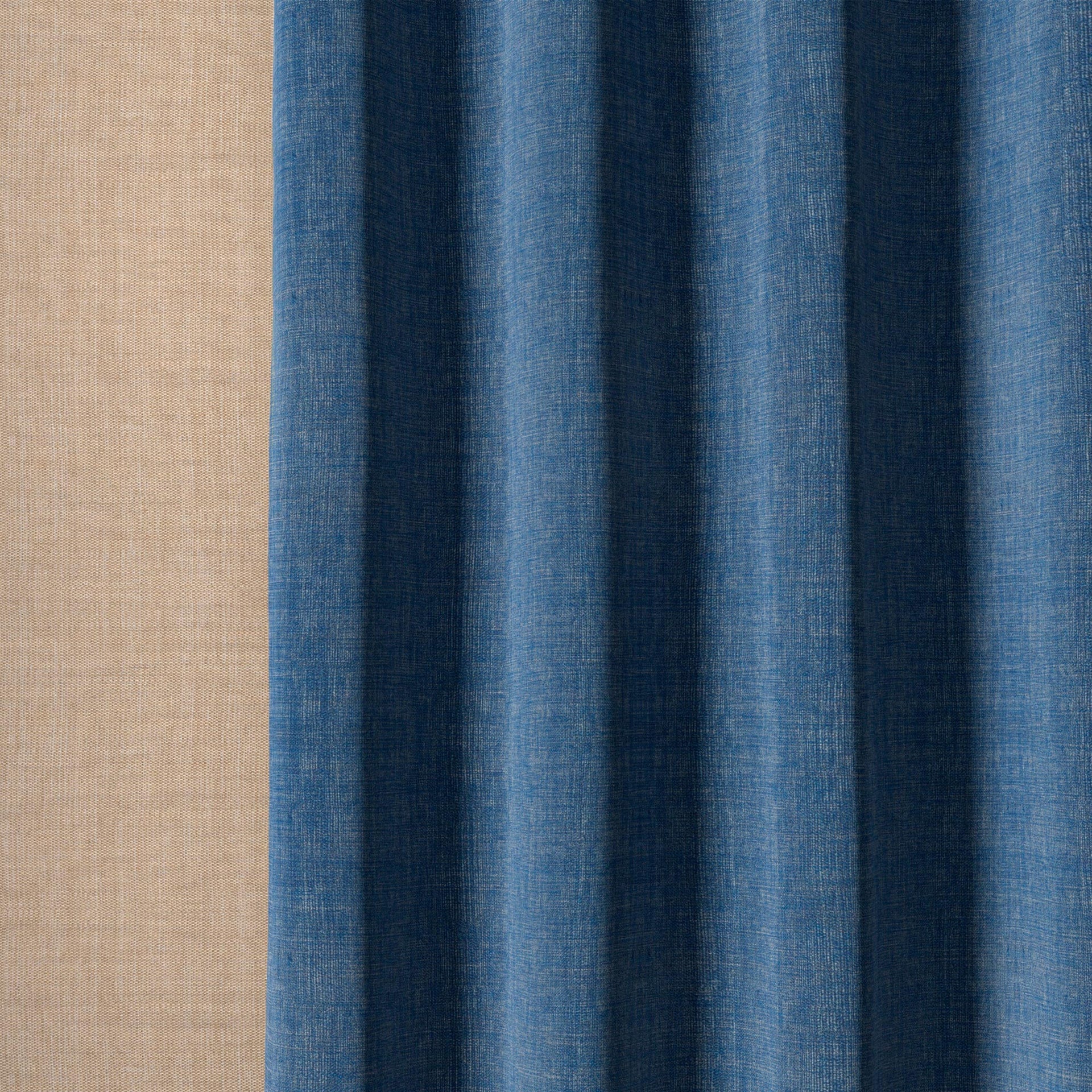 Plain Linen Fabric 038 - Overall Blue
