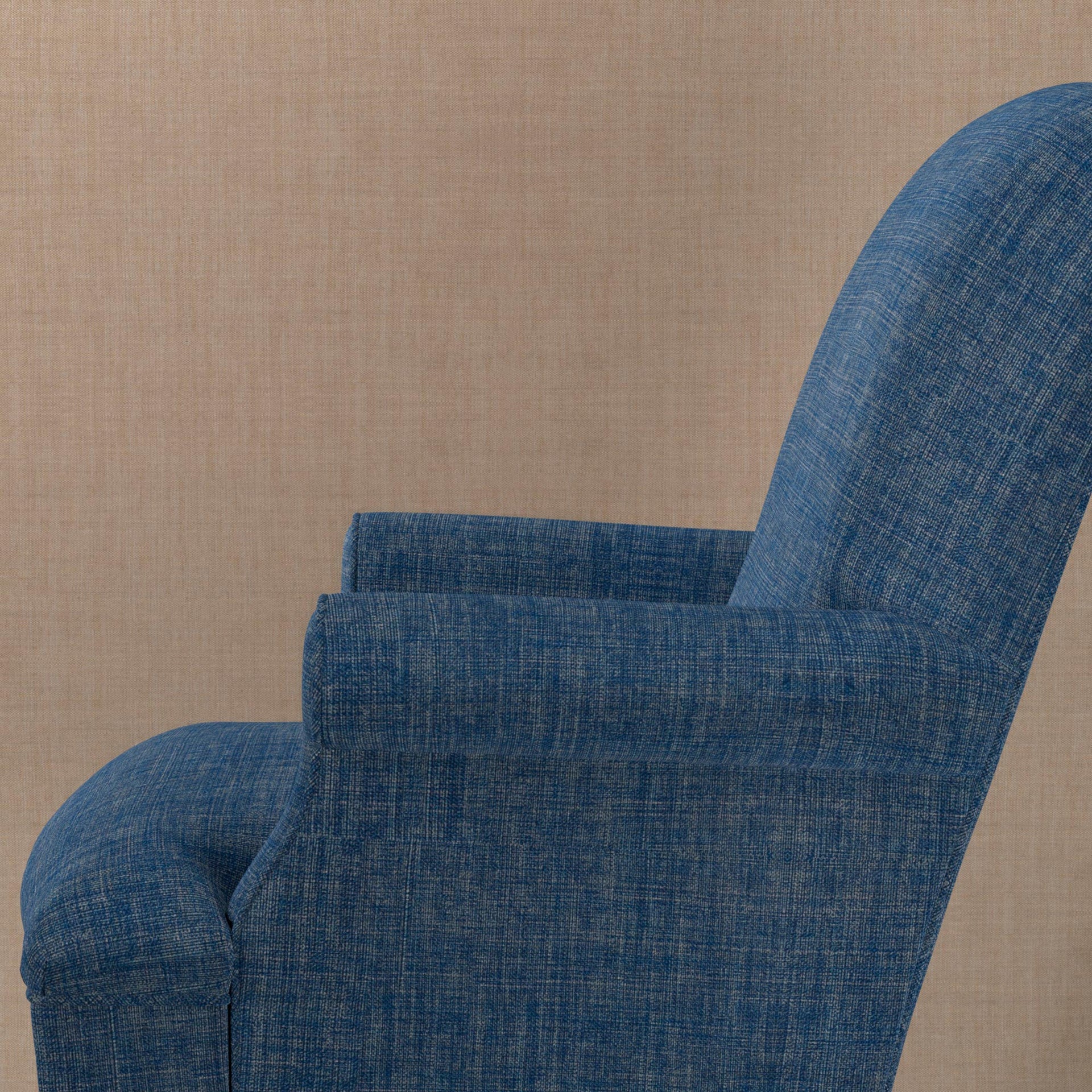 Plain Linen Fabric 038 - Overall Blue