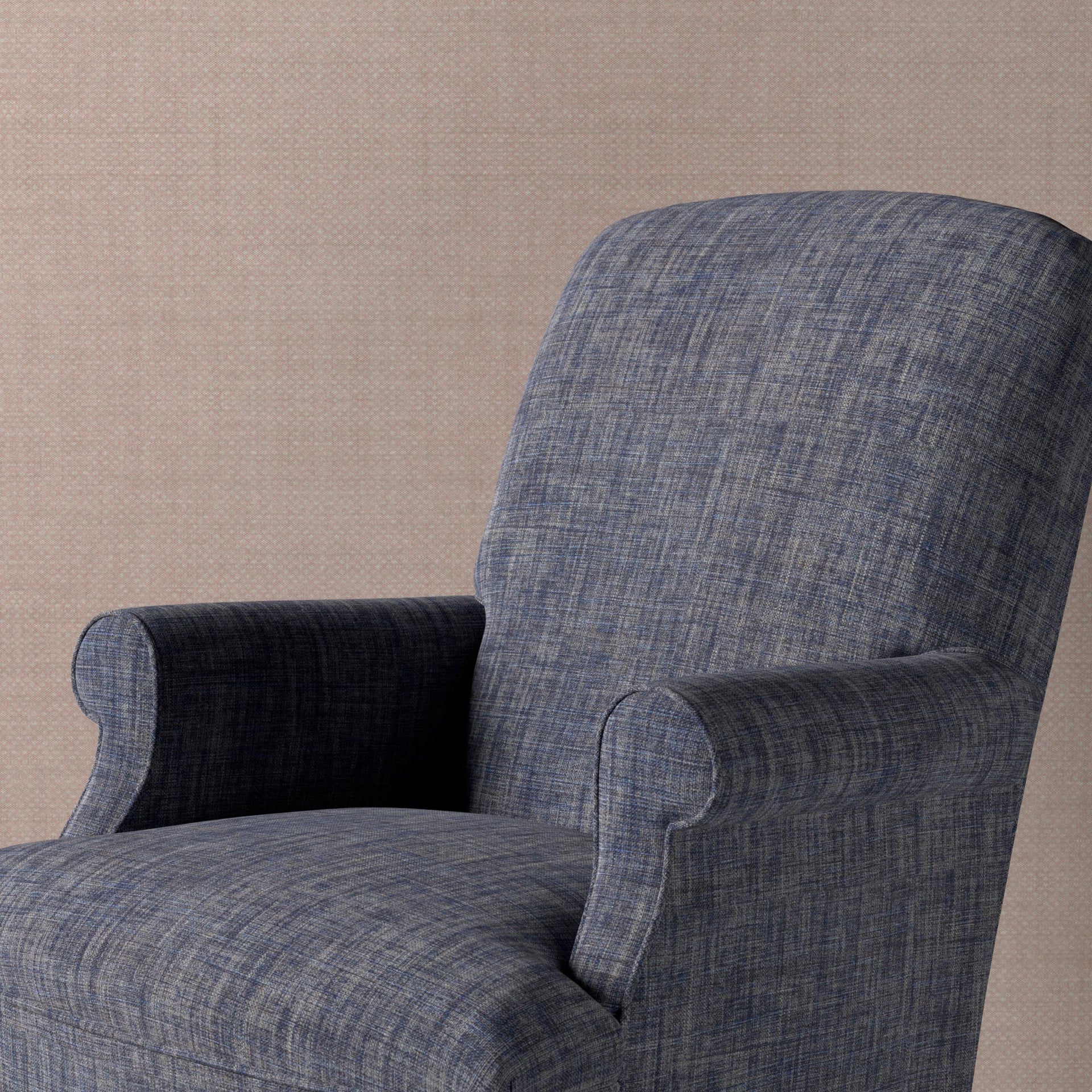Plain Linen Fabric 124 - Electric Grey