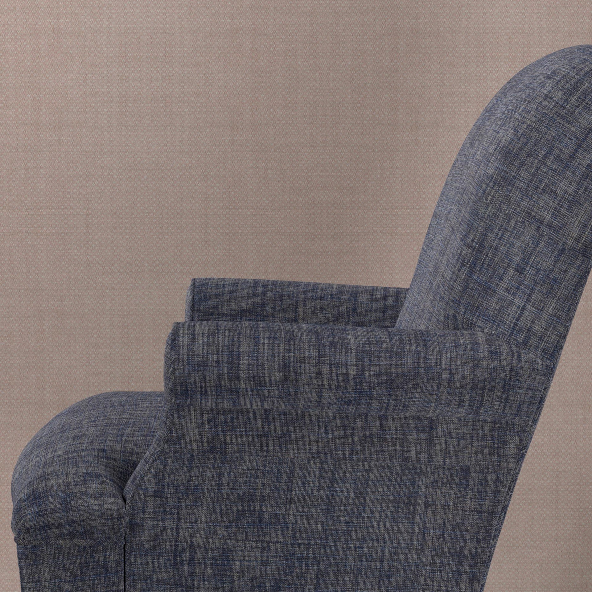 Plain Linen Fabric 124 - Electric Grey