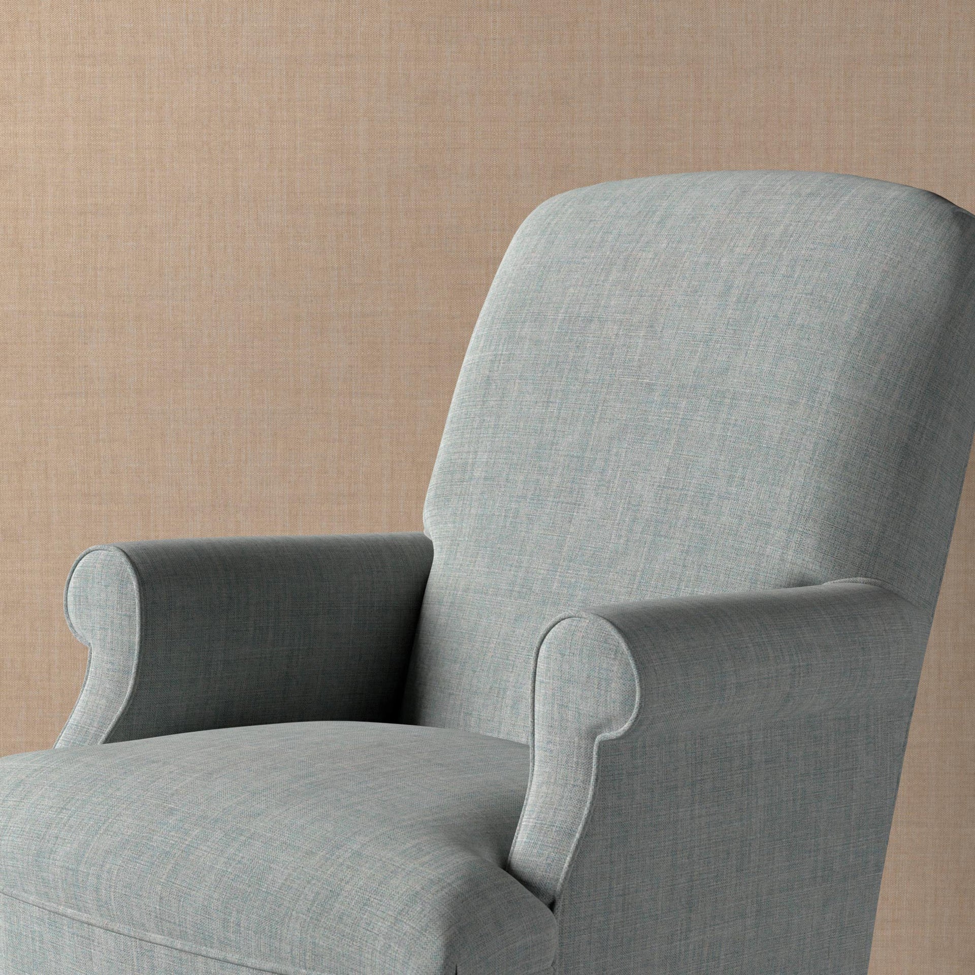 Plain Linen Fabric 126 - Rain