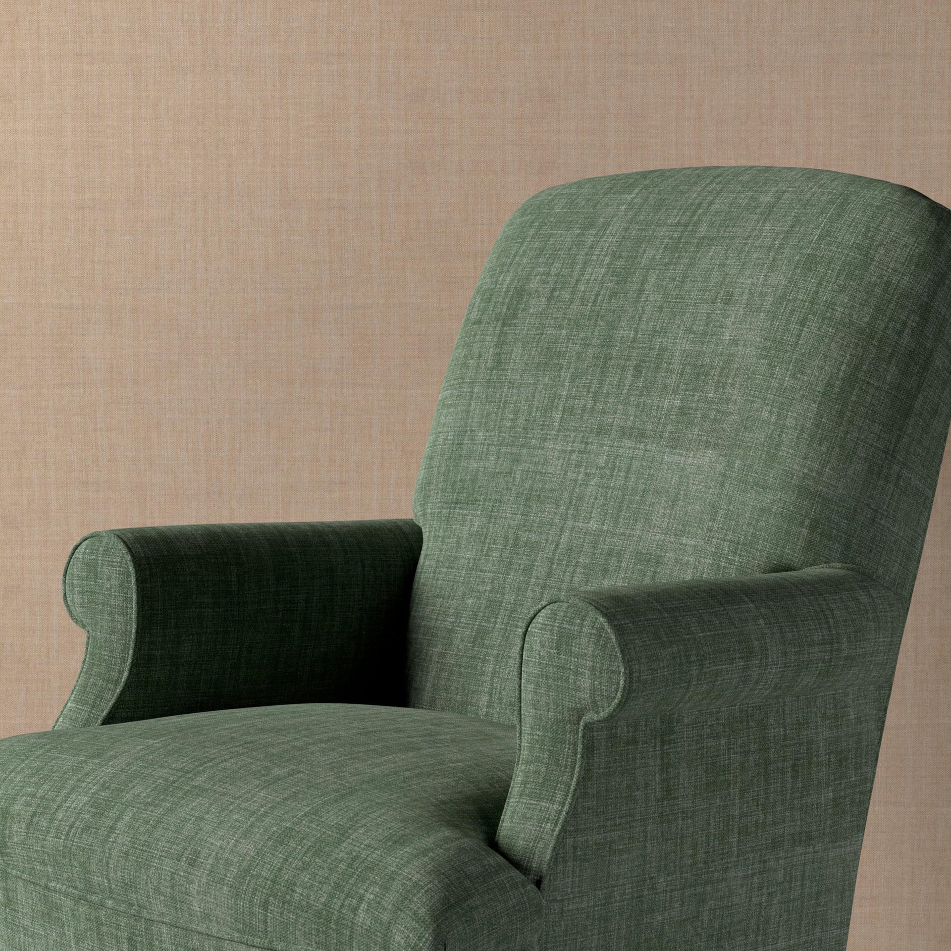 Plain Linen Fabric 024 - Parsons Green