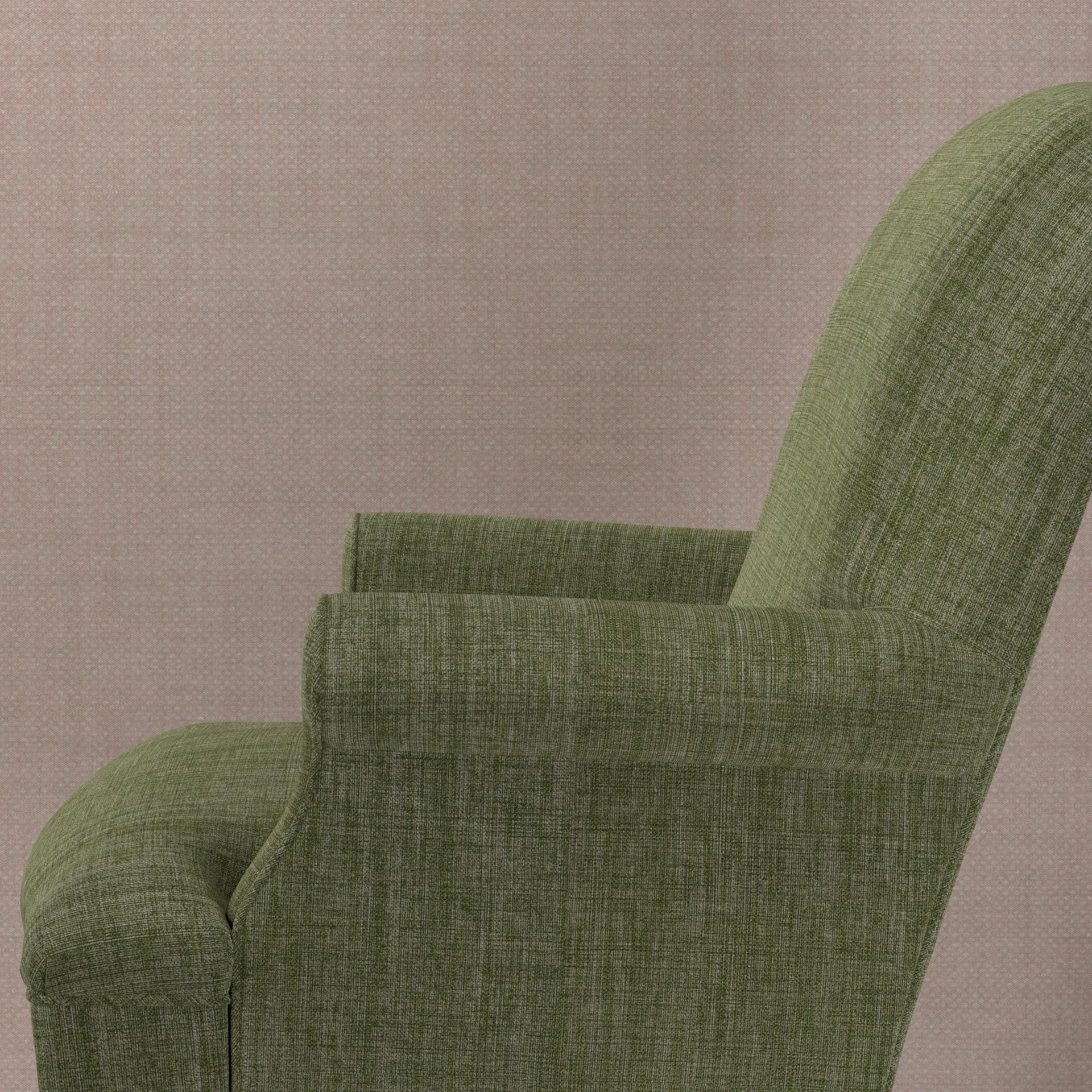 Plain Linen Fabric 025 - Green Velvet