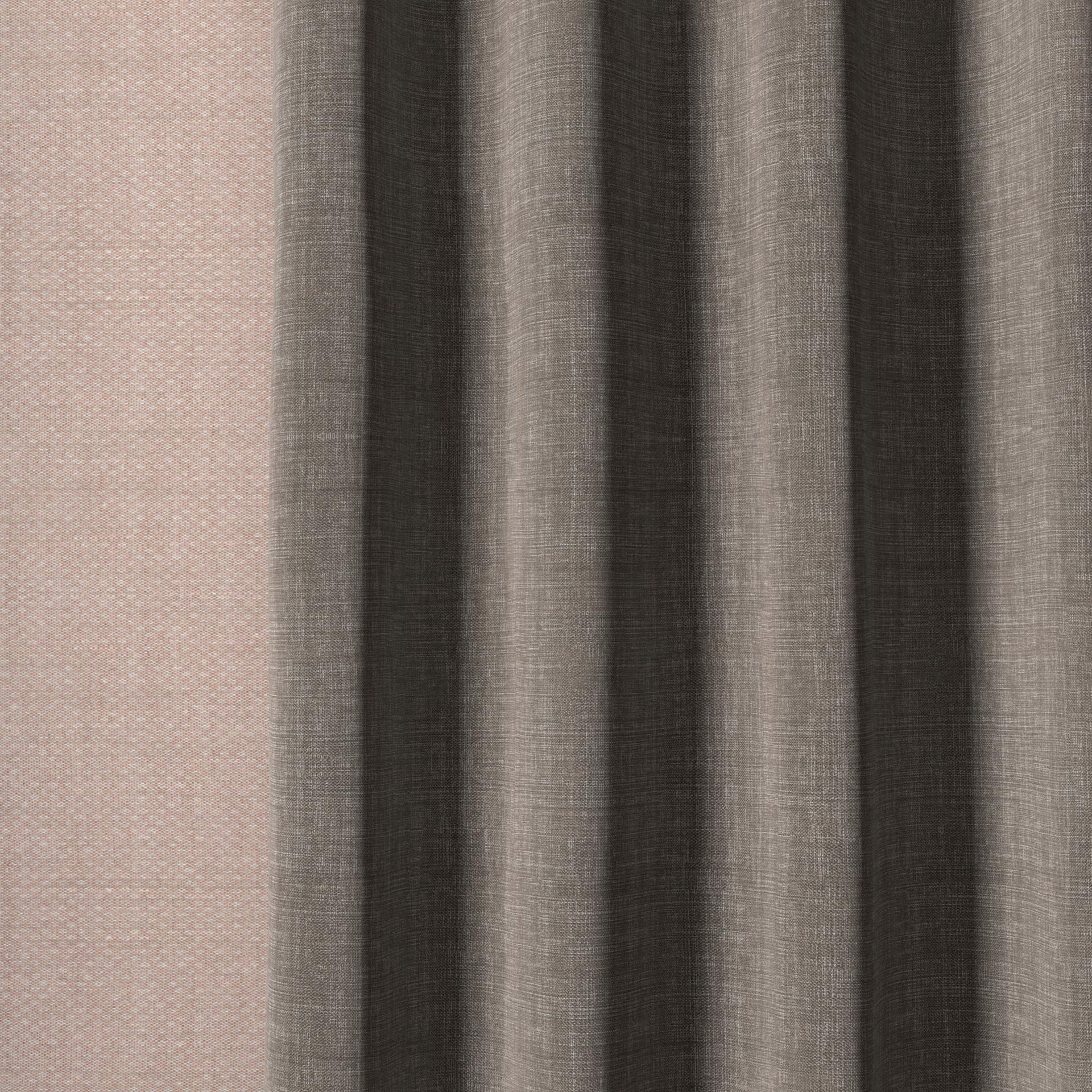 Plain Linen Fabric 044 - Grey Matter