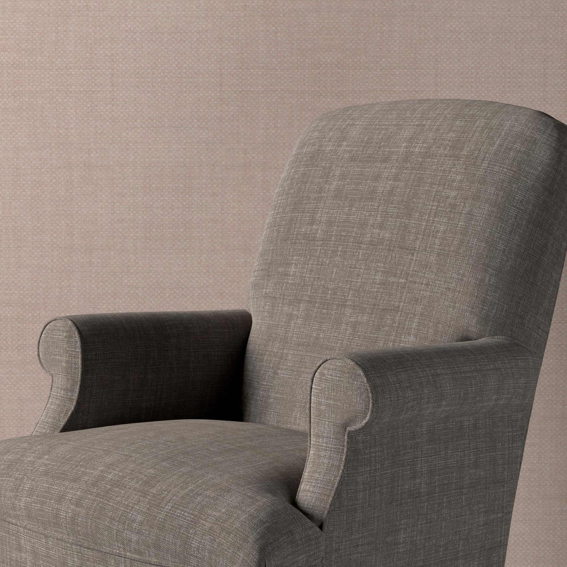 Plain Linen Fabric 044 - Grey Matter