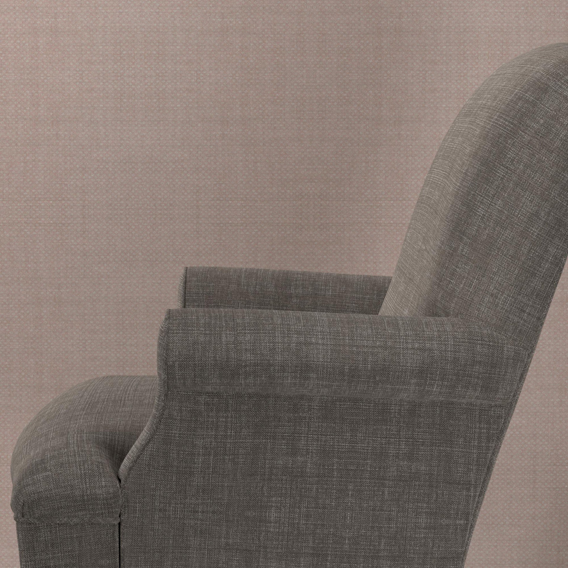 Plain Linen Fabric 044 - Grey Matter