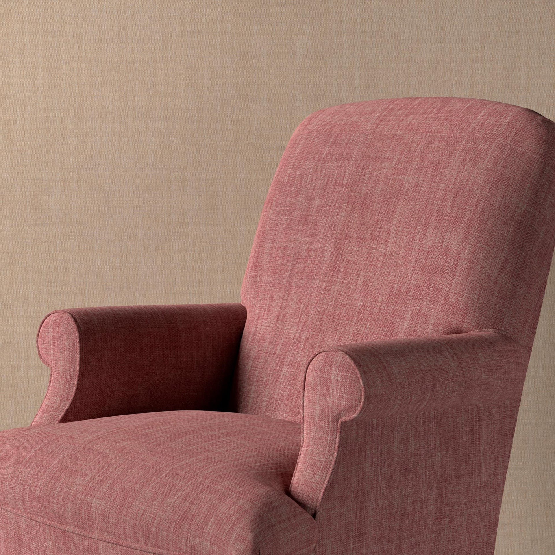 Plain Linen Fabric 008 - Pond Pink