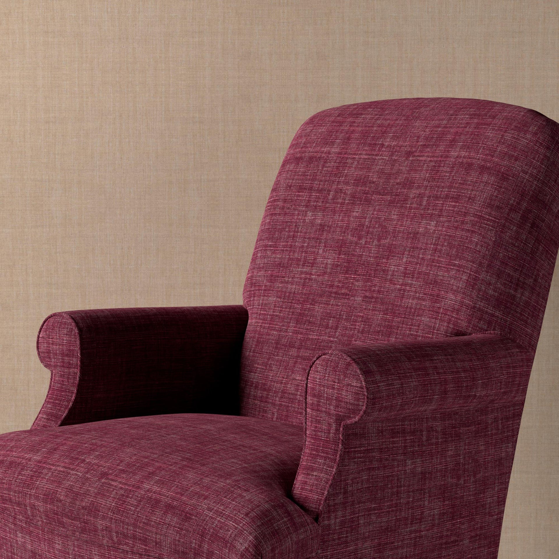 Plain Linen Fabric 120 - Back to the Fuchsia