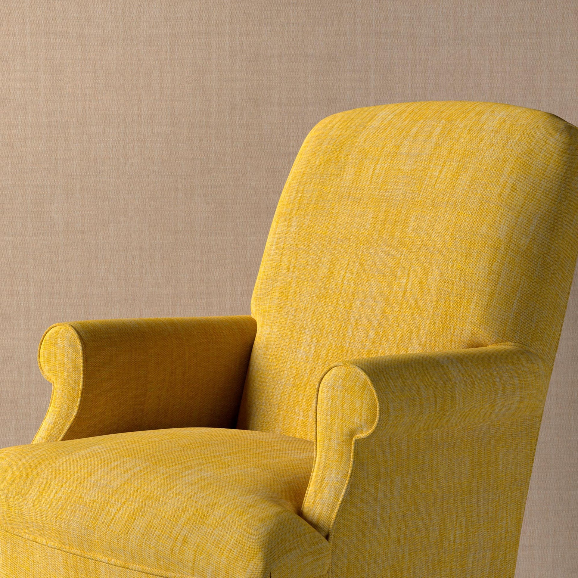 Plain Linen Fabric 013 - Chanterelle