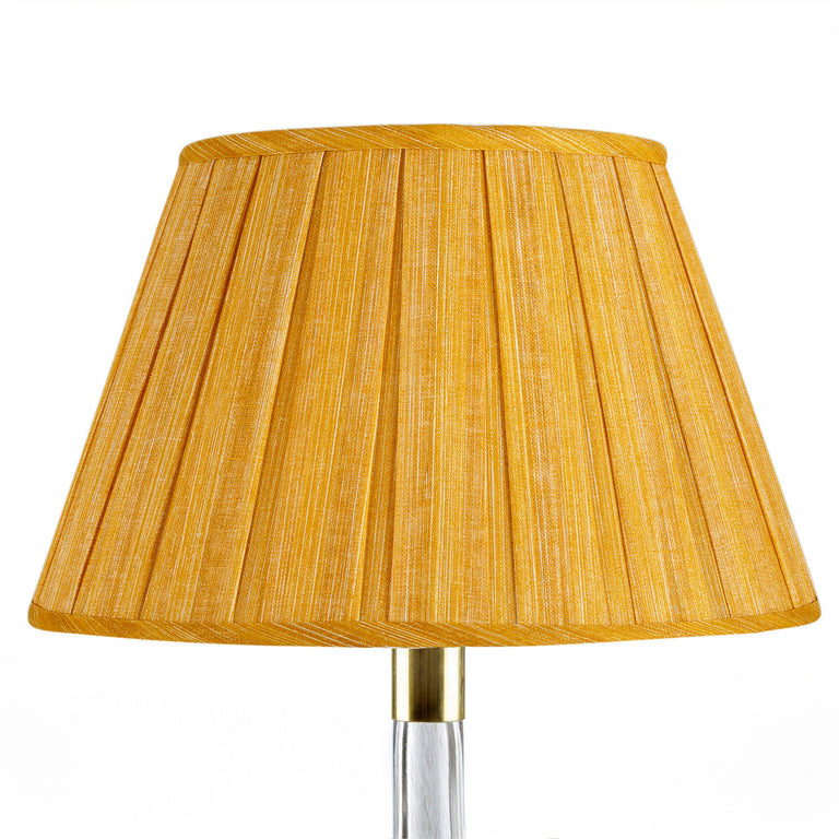 Round Box Pleat Lampshade in Club Yellow